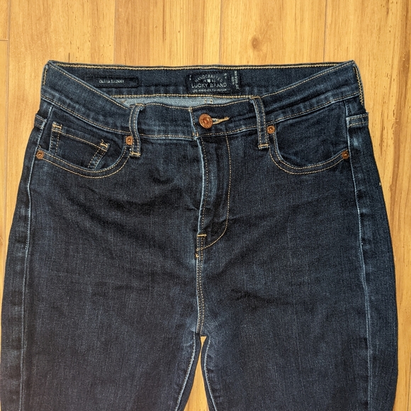 Lucky Brand Women's Olivia Skinny Jeans in Dark Wash (Size 6/28, 29" ins… - Picture 5 of 9